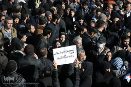 مراسم تشییع ۱۶آتش نشان شهید حادثه  پلاسکو