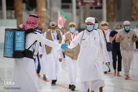 طواف وداع حجاج بیت االله الحرام در آخرین روز حج تمتع ۱۴۴۱