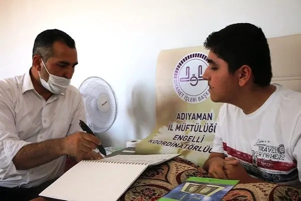 Adıyaman'dan engellilere evde Kur'an eğitimi