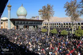راهپيمايي سوگواران سردار دل‌ها در شيراز
