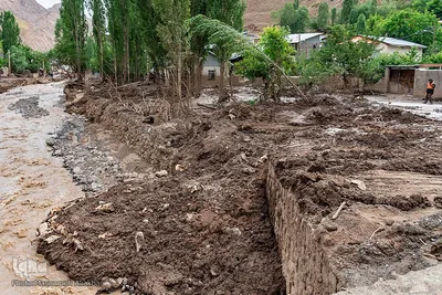 خسارات سیل در روستای ناریان طالقان