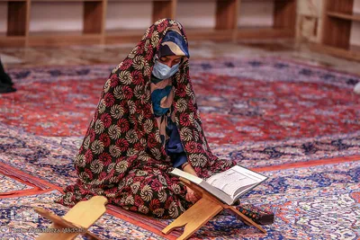 گردهمایی اعضای مجمع قاریان قرآن کریم مسجد آقا باباخان در حرم شاهچراغ‎‎(ع)