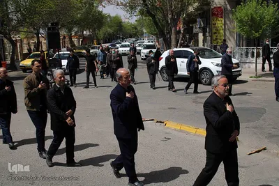 مراسم عزاداری خیابانی هیئت های حسینی و مذهبی در سوگ امام اول شیعیان در اهر