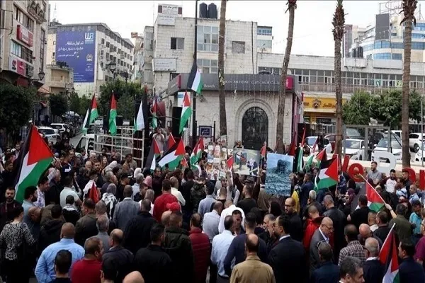 Marches à travers Cisjordanie contre le génocide à Gaza