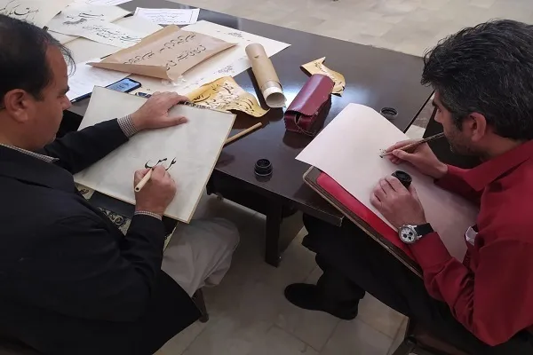 چهارمین جشنواره حضوری‌نویسی نستعلیق مریوان برگزار شد