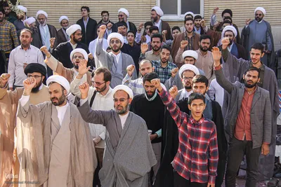 تجمع طلاب حوزه علمیه سمنان در حمایت از مقاومت فلسطین‎