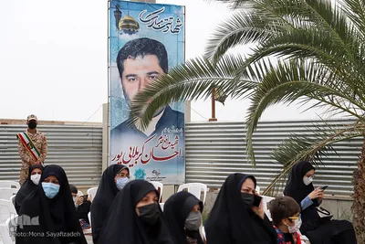 استقبال از پیکر شهید احسان کربلایی‌پور در اهواز