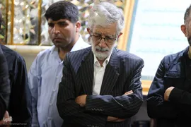 غلامعلی حدادعادل در مراسم تشییع و خاکسپاری حافظ قرآن پاسدار شهید احسان ذاکری