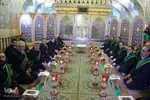 غبارروبی مضجع شريف حضرت سيدعلاءالدين حسين‌بن موسي‌الكاظم(ع)