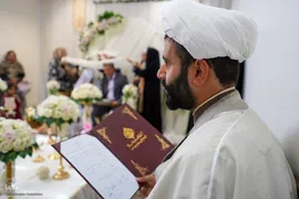 مراسم عقد زوجین در جوار حرم حضرت شاهچراغ(ع)