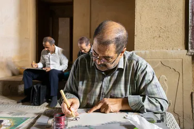 مشق عشق خوشنویسان اصفهانی در سوگ سیدالشهدا (ع)
