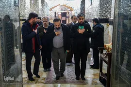 غبار‌روبی مضجع مطهر حضرت عبدالعظیم حسنی(ع)
