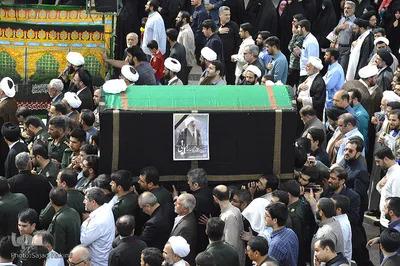 مراسم تشیع پیکر مطهر آیت الله اسدالله ایمانی در قم