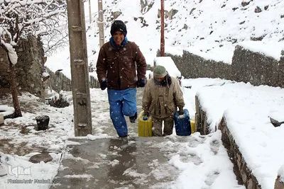 اولین برف زمستانی در روستای رزگ خراسان جنوبی