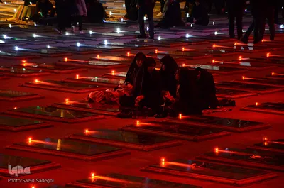 مراسم شب قدر در گلزار شهدای وادی رحمت تبریز