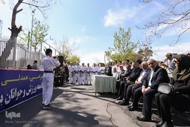 مراسم گلریزان جامعه ورزش برای کمک به مردم سیل‌زده