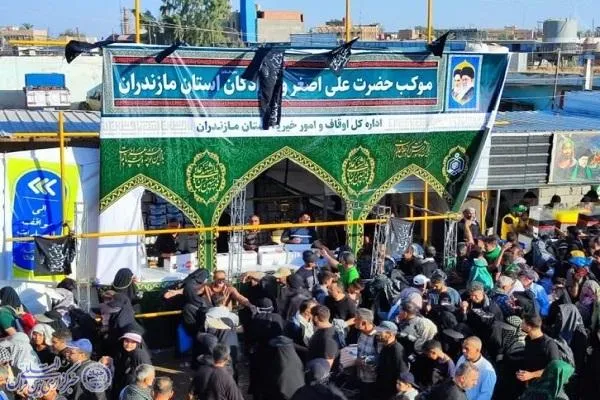 فعالیت موکب حضرت علی اصغر و امام‌زادگان(ع) استان مازندران در سامرا