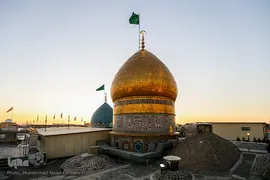 تعویض پرچم حرم حضرت عبدالعظیم(ع)