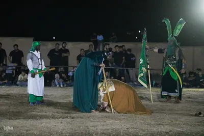 مراسم آیینی خیمه‌سوزان در مبارکه