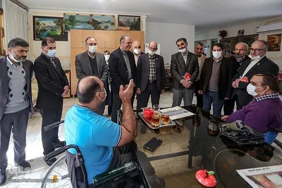 دیدار جمعی از مدیران و اعضای جهاددانشگاهی با جانبازان مرکز توانبخشی جانبازان ثارالله(ع)