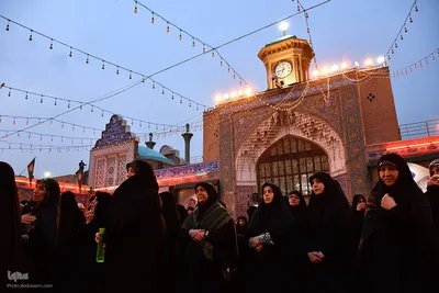 آیین تعویض پرچم گنبد حرم حضرت عبدالعظیم حسنی(ع)