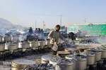 آیین پخت و توزیع ۱۵۰دیگ غذای نذری-مبارکه اصفهان ‎‎