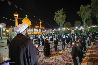 عزاداری شب تاسوعای حسینی در حرم شاهچراغ(ع)