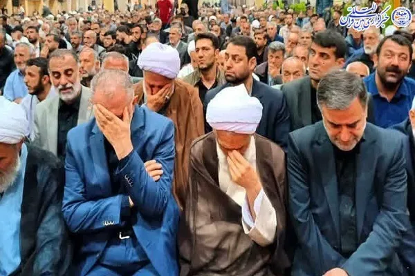 آیین وداع با پیکر مطهر آیت الله شهید عباسعلی سلیمانی در مصلی نماز جمعه بابلسر