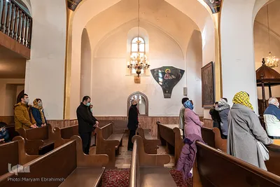 مراسم غسل تعمید و جشن سال نو مسیحی ارامنه در کلیسای مریم مقدس تبریز