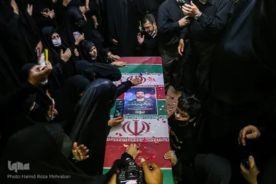 وداع با پیکر مطهر شهید مدافع حرم عباس آسمیه در معراج شهدا