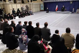 دیدار رهبر معظم انقلاب با خانواده شهدای حادثه‌ تروریستی شاهچراغ(ع) شیراز
