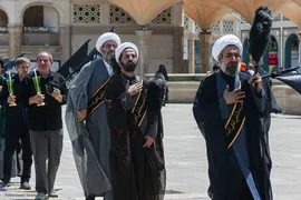 دسته عزا خادمان حرم مطهر بانوی کرامت در رثای امام جواد(ع)//////قم///