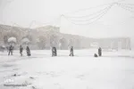 بارش اولین برف زمستانی در مشهد ـ حرم رضوی