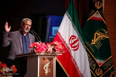 سردار غلامحسين غيب‌پرور، فرمانده قرارگاه امنيتی امام علی(ع) در گردهمايی خادمان بزرگترين موكب اربعينی استان فارس