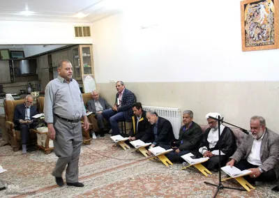 جلسه قرائت قرآن منزل استاد محمدرضا مجاهد در یزد