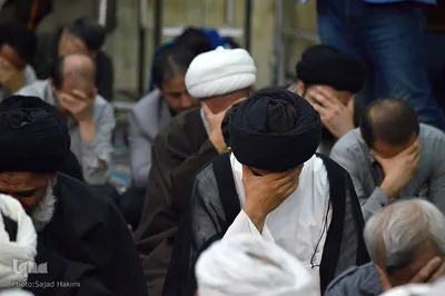 مراسم چهلمین روز ارتحال آیت الله شاه آبادی در قم