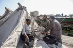 آيين سنتي سياه پوشان و برپايي خيمه عزاداري در آستانه ماه محرم - سمنان
