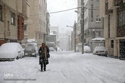بارش سنگین برف در همدان‎‎