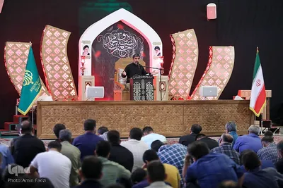 مراسم سوگواری شب شهادت امام صادق(ع) در حرم شاهچراغ