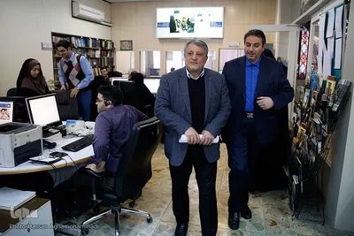 بازدید محسن هاشمی رفسنجانی، رییس شورای اسلامی شهر تهران از تحریریه فارسی ایکنا
