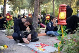 گلزار شهدای تهران، در روز شهادت امام رئوف