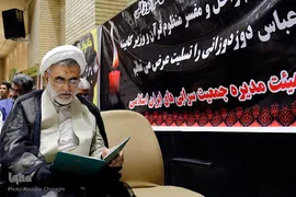 حجت الاسلام و المسلمین حشمتی در مراسم ترحیم عباس دوزدوزانی