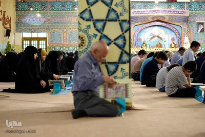 مراسم جزخوانی قرآن کریم درامامزاده نرمی اصفهان