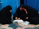 اعتکاف دانش‌آموزان دختر در مسجد سیدالشهدا(ع) خمینی‌شهر