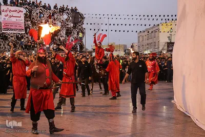 مراسم خیمه سوزان در میدان امام حسین (ع)