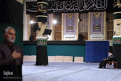 آخرین شب عزاداری حضرت اباعبدالله الحسین(ع) در حسینیه امام خمینی(ره) با حضور رهبر معظم انقلاب اسلامی