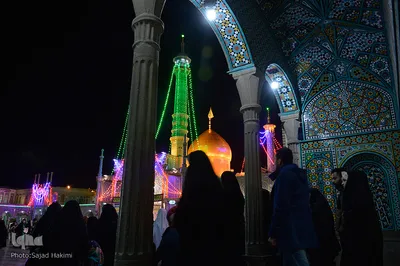 حرم کریمه اهل بیت(س) در شب میلاد جواد الائمه(ع)