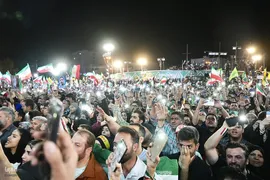 مراسم بدرقه تیم ملی فوتبال ایران در میدان انقلاب