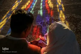 مراسم عقد زوجین جوان در جوار حرم مطهر حضرت شاهچراغ علیه السلام، به‌مناسبت میلاد خجسته مولود کعبه