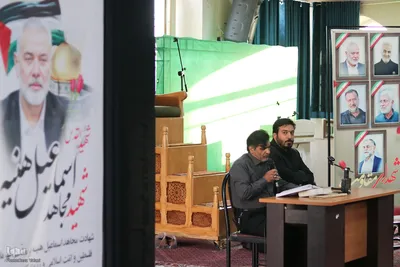 بزرگداشت شهید اسماعیل هنیه در حرم امامزاده حضرت سیدابراهیم(ع) زنجان